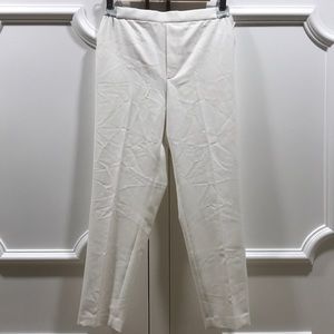 Vega white trouser with elastic waist band